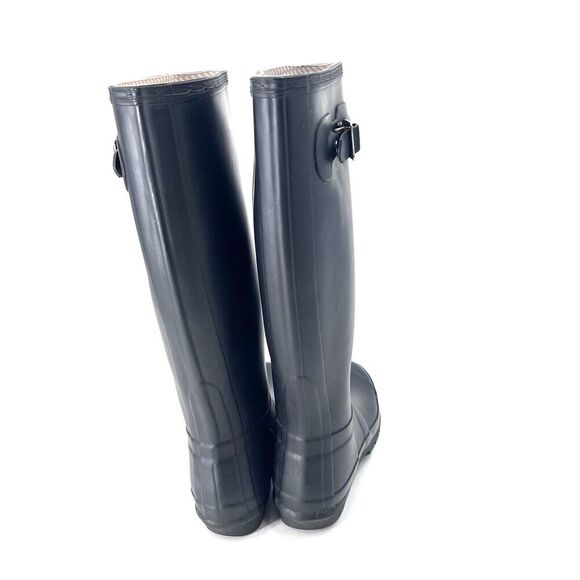 HUNTER Original Black Rubber Tall Rain Boots - Picture 5 of 7